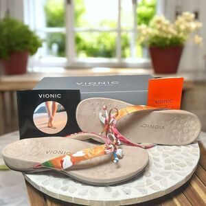 Vionic Cassie Orthotic Slip-On Sandals Arch Support Flip Flop Comfort Women’s 9